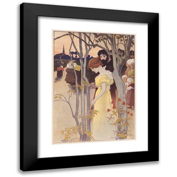 Paul Balluriau 11x14 Black Modern Framed Museum Art Print Titled - Dusk (Twilight) (ca. 1897)