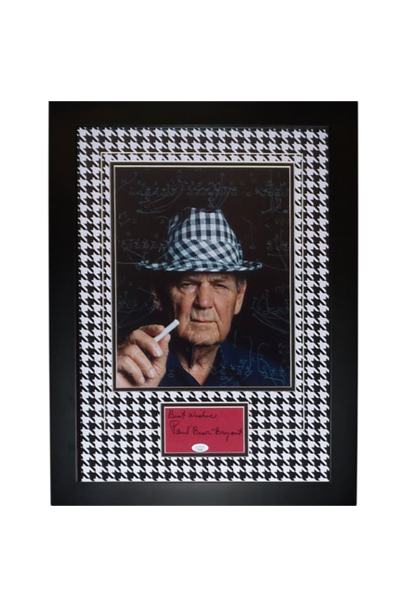 Paul Bear Bryant Autographed Alabama Crimson Tide (Chalk Board) 11x14 Photo Framed with Autograph - JSA