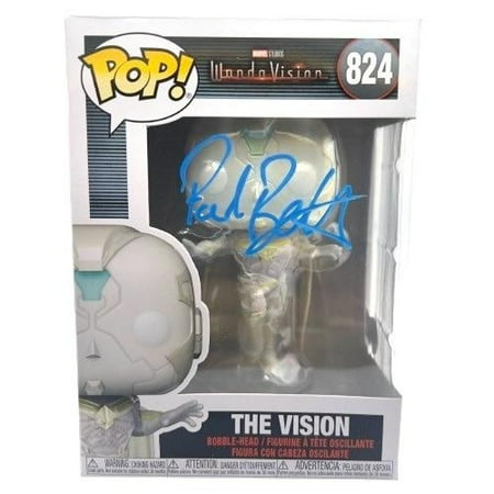 Paul Bettany Signed "The Vision" #824 Wanda Vision Funko POP! Vinyl Figure (Beckett Witness)