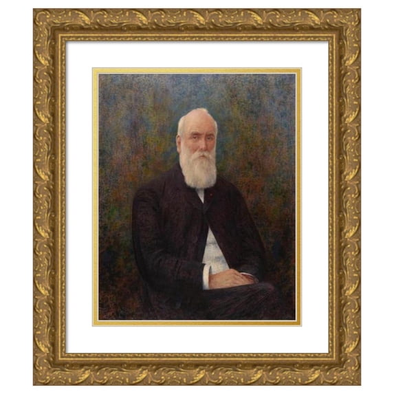 Paul Bocquet 12x14 Gold Ornate Wood Frame and Double Matted Museum Art Print Titled - Doctor Jean-Baptiste Langlet, Mayor of Reims (1926)