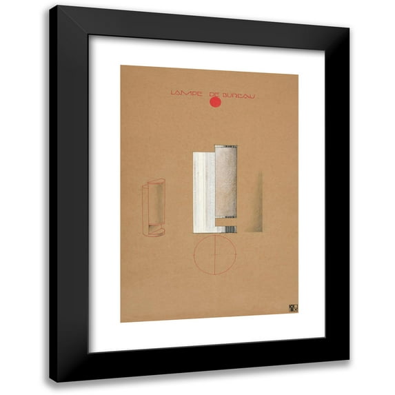 Paul Brandt 11x14 Black Modern Framed Museum Art Print Titled - Office Lamp (1920)