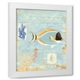 thumbnail image 1 of Paul Brent 12x14 White Modern Wood Framed Wall Art Titled - Aquatic, 1 of 5