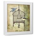 thumbnail image 1 of Paul Brent 12x14 White Modern Wood Framed Wall Art Titled - Botanical Birdcage II, 1 of 5
