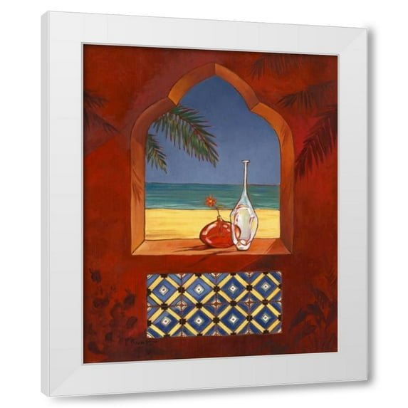 Paul Brent 12x14 White Modern Wood Framed Wall Art Titled - Veneto I