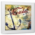 thumbnail image 1 of Paul Brent 20x20 White Modern Wood Framed Wall Art Titled - Nautical Motif I, 1 of 5