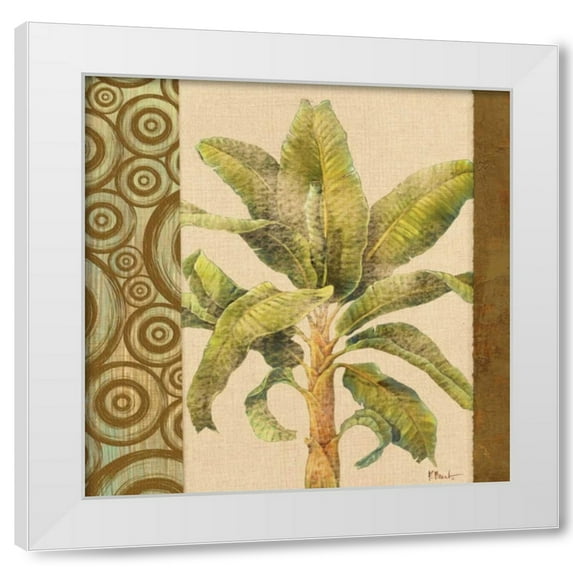 Paul Brent 20x20 White Modern Wood Framed Wall Art Titled - Parlor Palm I