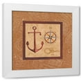 thumbnail image 1 of Paul Brent 26x26 White Modern Wood Framed Wall Art Titled - Newport I, 1 of 5
