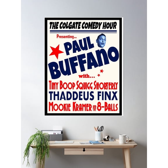 Paul Buffano Live! Poster Wall Art, Modern Wall Decor For Living Room Bedroom, 12x18 UNFRAMED