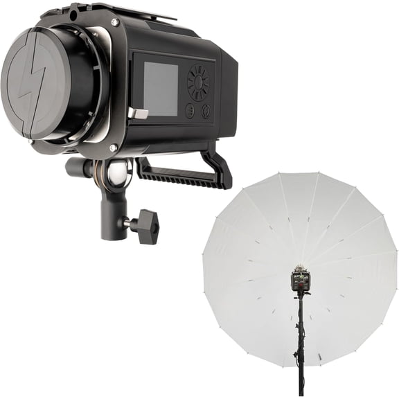 Paul C. Buff Celestial Flash Strobe Monolight Bundle with 64 White PLM Umbrella