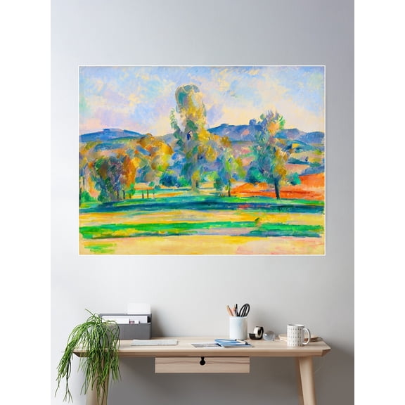 Paul Cã©Zanne Hd - Autumn Landscape (Paysage D'Automne) (Ca. 1883€“1885) By Paul Cezanne Poster Wall Art, Modern Wall Decor For Living Room Bedroom, 8x12 UNFRAMED