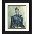 thumbnail image 1 of Paul Cézanne 12x14 Black Ornate Wood Framed Double Matted Museum Art Print Titled: Portrait of Madame Cezanne (circa 1890), 1 of 5