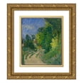 thumbnail image 1 of Paul Cézanne 12x14 Gold Ornate Wood Frame and Double Matted Museum Art Print Titled - The Rotating Road in the Undergrowth (1873), 1 of 4
