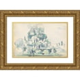 thumbnail image 1 of Paul Cézanne 14x11 Gold Ornate Wood Frame and Double Matted Museum Art Print Titled - Banks of the Seine at Medan (1880-1885), 1 of 4