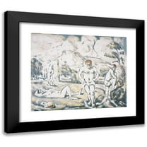 Paul Cézanne 14x12 Black Modern Framed Museum Art Print Titled - The Bathers (circa 1898)