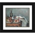 thumbnail image 1 of Paul Cézanne 14x12 Black Ornate Wood Framed Double Matted Museum Art Print Titled: Still Life with Onions (1896 - 1898), 1 of 5