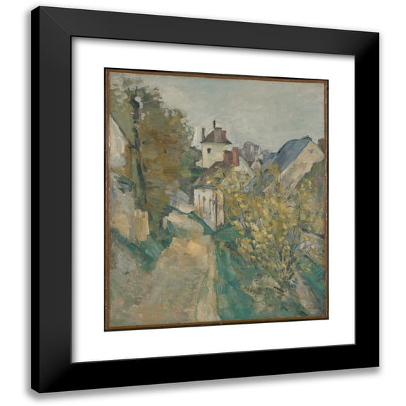 Paul Cézanne 15x17 Black Modern Framed Museum Art Print Titled - The House of Dr. Gachet in Auvers-Sur-Oise (1872-73)