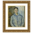 thumbnail image 1 of Paul Cézanne 15x18 Gold Ornate Wood Frame and Double Matted Museum Art Print Titled - Madame Cezanne in Blue, 1 of 4