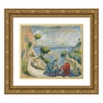 thumbnail image 1 of Paul Cézanne 17x15 Gold Ornate Wood Frame and Double Matted Museum Art Print Titled - The Murder in the Ravine (circa 1874-75), 1 of 4