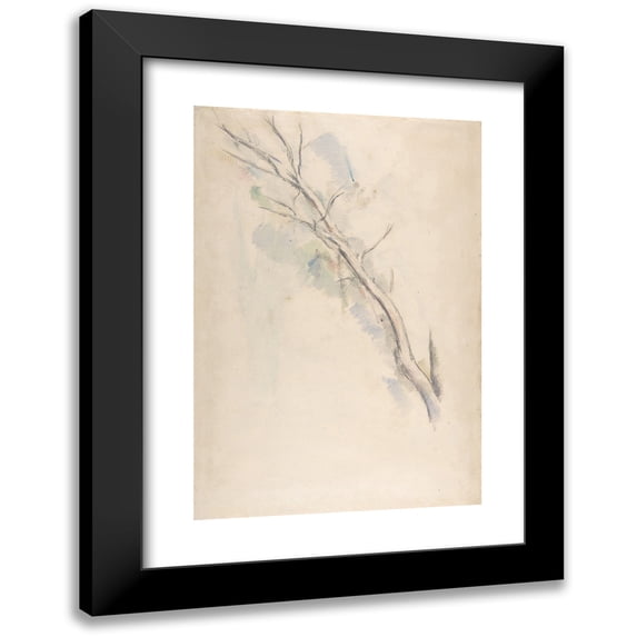 Paul Cézanne 17x24 Black Modern Framed Museum Art Print Titled - Study of a Tree (1887-90)