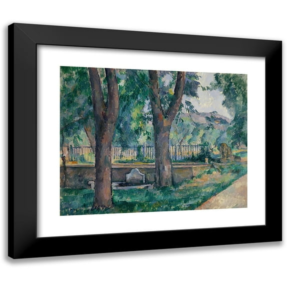Paul Cézanne 18x15 Black Modern Framed Museum Art Print Titled - The Pool at Jas De Bouffan (ca. 1885-86)