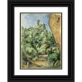 thumbnail image 1 of Paul Cézanne 19x24 Black Ornate Framed Double Matted Museum Art Print Titled: The Red Rock (circa 1895), 1 of 5