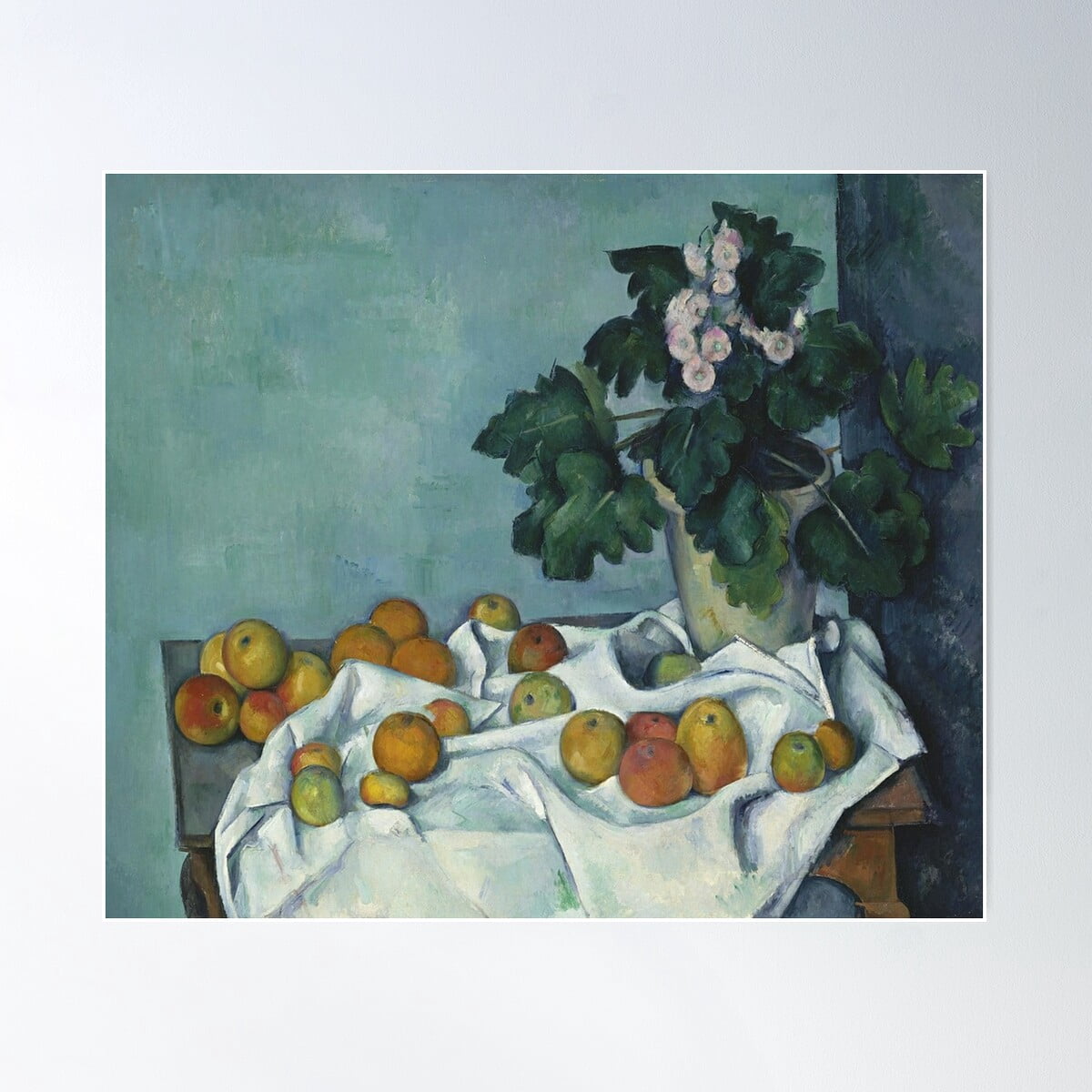 Paul Cézanne - Still Life With Apples And A Pot Of Primroses Poster ...