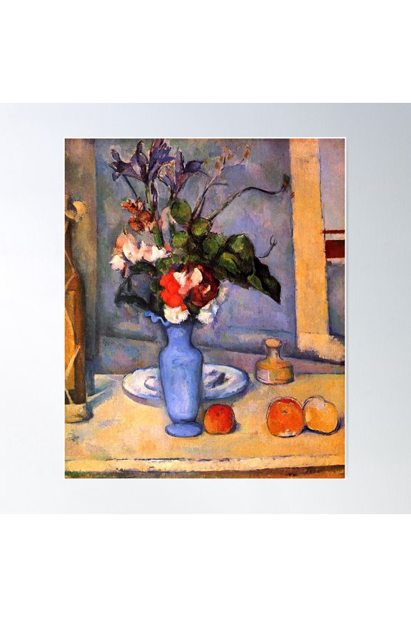 Paul Cézanne - The Blue Vase - Le Vase Bleu Poster Wall Art, Modern Wall Decor For Living Room Bedroom, 8x12 UNFRAMED
