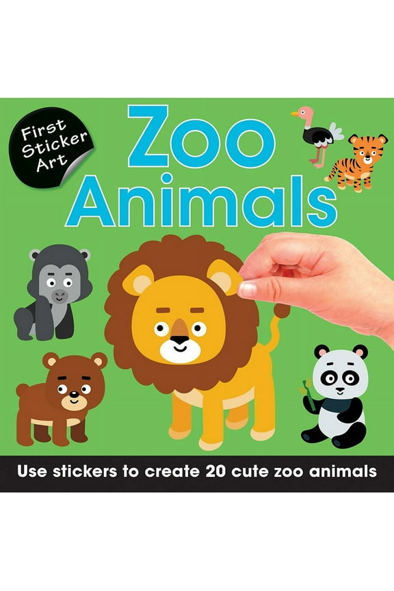 : First Sticker Art: Zoo Animals: Use Stickers to Create 20 Cute Zoo Animals (Paperback)