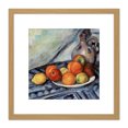 thumbnail image 1 of Paul Cezanne Fruit And A Jug On A Table Cropped 8X8 Inch Square Wooden Framed Wall Art Print Picture with Mount, 1 of 4