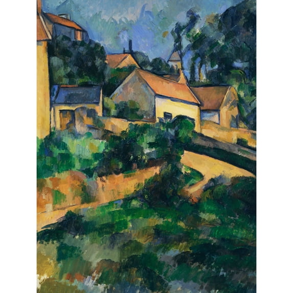 Paul Cezanne La Route Tournante A Montgeroult Extra Large Art Print Wall Mural Poster Premium XL
