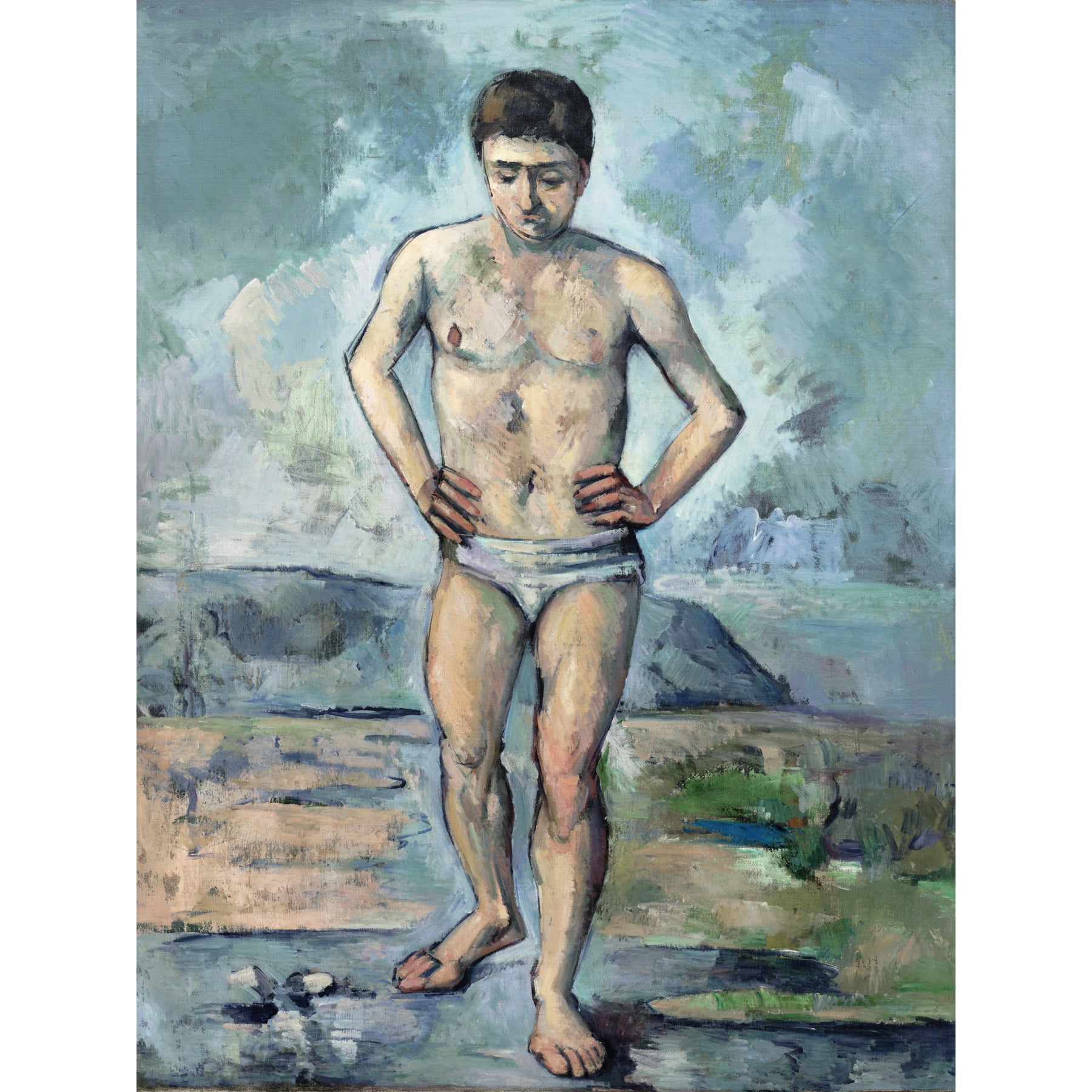 Paul Cezanne Le Grand Baigneur Extra Large Art Print Wall Mural Poster Premium XL