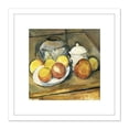 thumbnail image 1 of Paul Cezanne Straw Trimmed Vase Sugar Bowl And Apples Cropped 8X8 Inch Square Wooden Framed Wall Art Print Picture with Mount, 1 of 4