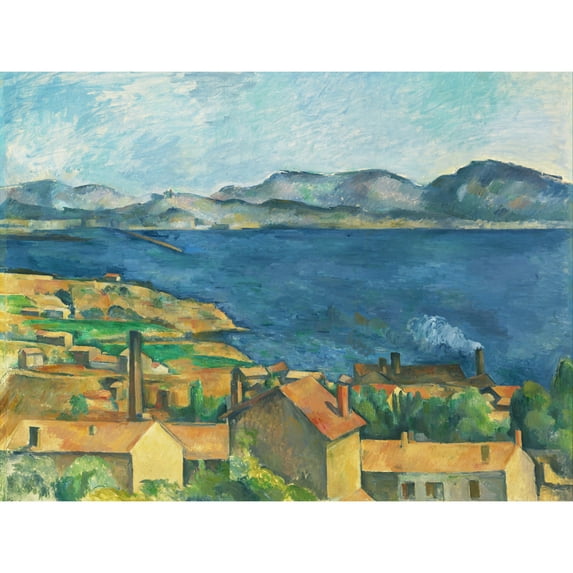 Paul Cezanne The Bay Of Marseilles Seen From Lestaque Extra Large Art Print Wall Mural Poster Premium XL