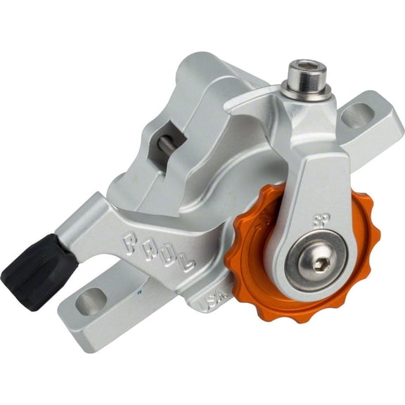 Paul Component Engineering Klamper Disc Caliper, Short Pull, Silver with Orange Adjusters