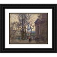 thumbnail image 1 of Paul Cornoyer 24x20 Black Ornate Framed Double Matted Museum Art Print Titled: A Gloucester Street, 1 of 5