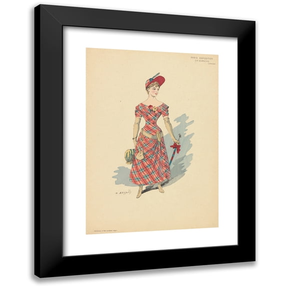 Paul Eugène Mesplès 18x24 Black Modern Framed Museum Art Print Titled - Paris Exhibition (1889)