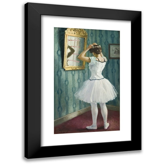 Paul Fischer 12x18 Black Modern Framed Museum Art Print Titled - Preparing for The Ballet (1909)