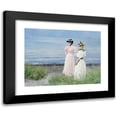 thumbnail image 1 of Paul Fischer 14x12 Black Modern Framed Museum Art Print Titled - At the Beach in Hellerup. Ms. Elisabeth Fischer and Miss. Anna Pauline Bruun One Summer Day at the Beach in Hellerup (1894), 1 of 5