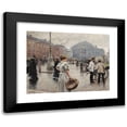 thumbnail image 1 of Paul Fischer 14x12 Black Modern Framed Museum Art Print Titled - Kongens Nytorv with “Musse” on Shopping (1911), 1 of 5