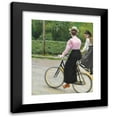 thumbnail image 1 of Paul Fischer 20x24 Black Modern Framed Museum Art Print Titled - On Bike Ride One Summer Day, 1 of 5
