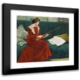 thumbnail image 1 of Paul Fischer 22x20 Black Modern Framed Museum Art Print Titled - Artist Gerda Holm (1903), 1 of 5