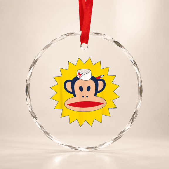 Paul Frank Diner Julius Monkey Waiter Glass Ornament, Vintage Birthday Gift