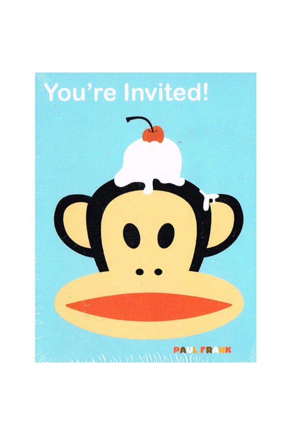 Paul Frank Invitations and Thank You Notes, 8 Count