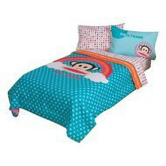 Paul Frank Julius Rainbow Dots Reversible Twin Comforter