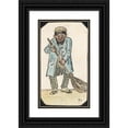 thumbnail image 1 of Paul Franz Otto 15x24 Black Ornate Framed Double Matted Museum Art Print Titled: Man with Broom, 1 of 5