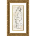 thumbnail image 1 of Paul Franz Otto 8x14 Gold Ornate Wood Frame and Double Matted Museum Art Print Titled - Man with Glasses and Cigar from the Side, 1 of 4