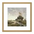 thumbnail image 1 of Paul Gabriel A Watercourse Near Abcoude Painting 8X8 Inch Square Wooden Framed Wall Art Print Picture with Mount, 1 of 4
