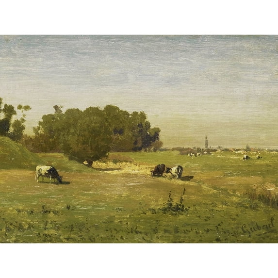 Paul Gabriel Landscape Near Abcoude Painting Extra Large XL Wall Art Poster Print