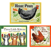 Paul Galdone Folk Tale Classics 3 Three Little Kittens; Henny Penny; Little Red Hen Paperback Set