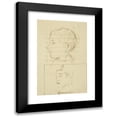 thumbnail image 1 of Paul Gauguin 11x14 Black Modern Framed Museum Art Print Titled - Heads of a Boy and a Man (Self-Portrait) (Verso) (1884-1888), 1 of 5